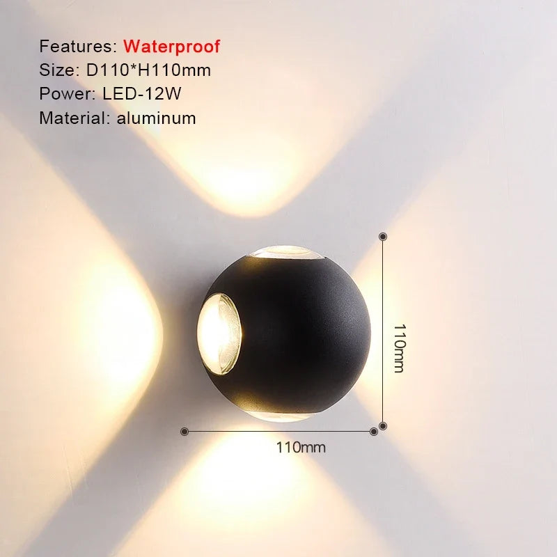 TRAZOS IP65 Waterproof Modern Outdoor Wall Light – 17 Colors Outdoor Wall Light Qme 1019 Warm White (2700-3500K)