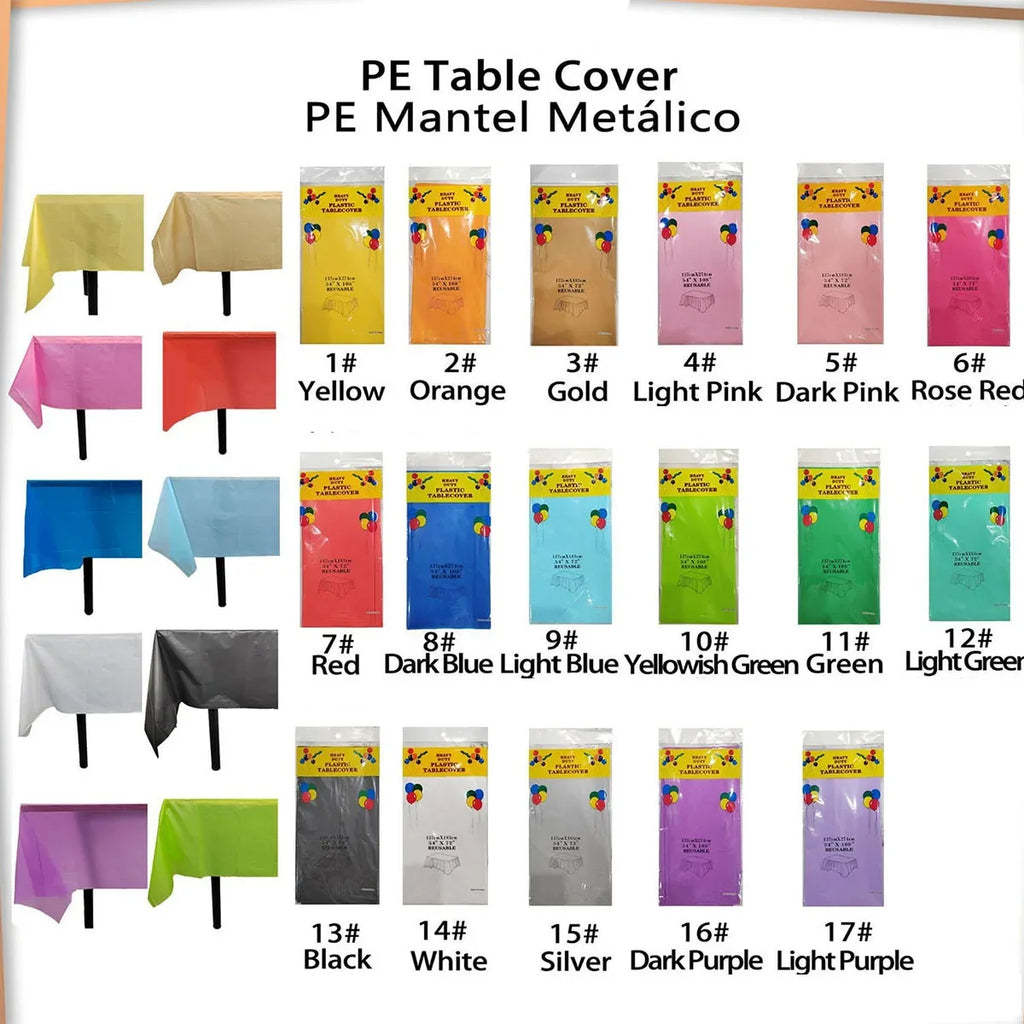 Disposable Waterproof Tablecloths – PE Party & Camping Cover Disposable Tablecloth Qme