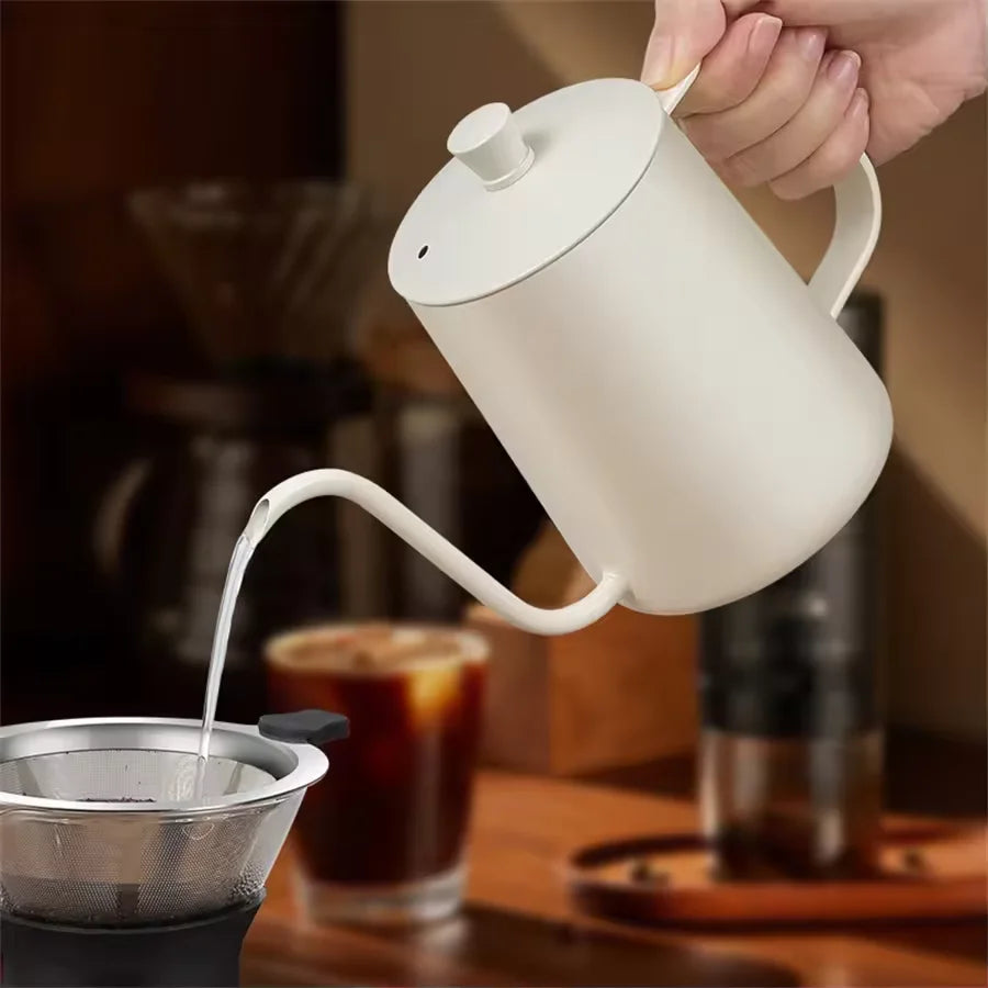 Gooseneck Pour Over Coffee Kettle 600ml – 304 Stainless Steel Gooseneck Pour Kettle Qst