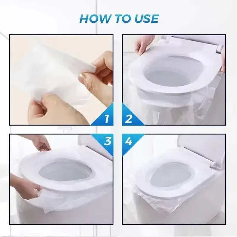 Disposable Toilet Seat Covers Waterproof Plastic – 10–50 Pack Disposable Toilet Cover Qme