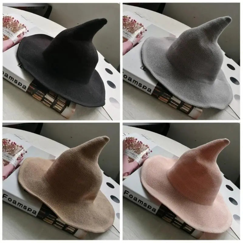 Vintage Women's Knit Witch Hat | Halloween Costume Hat Costume Witch Hat Qme