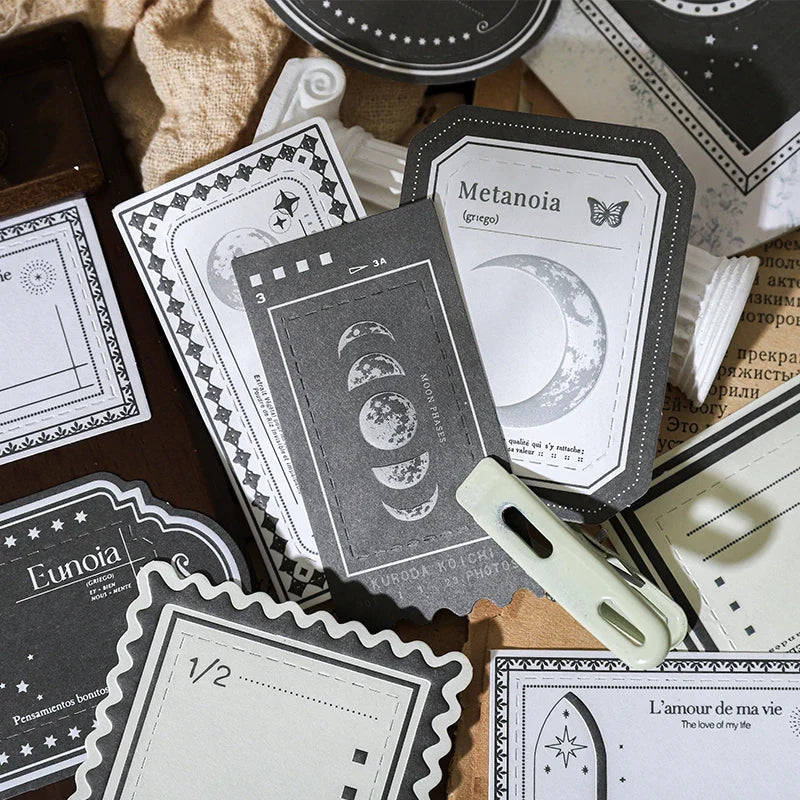 Vintage Label Memo Pad 20 Sheets – Junk Journal Deco Material Journal Deco Paper Qme