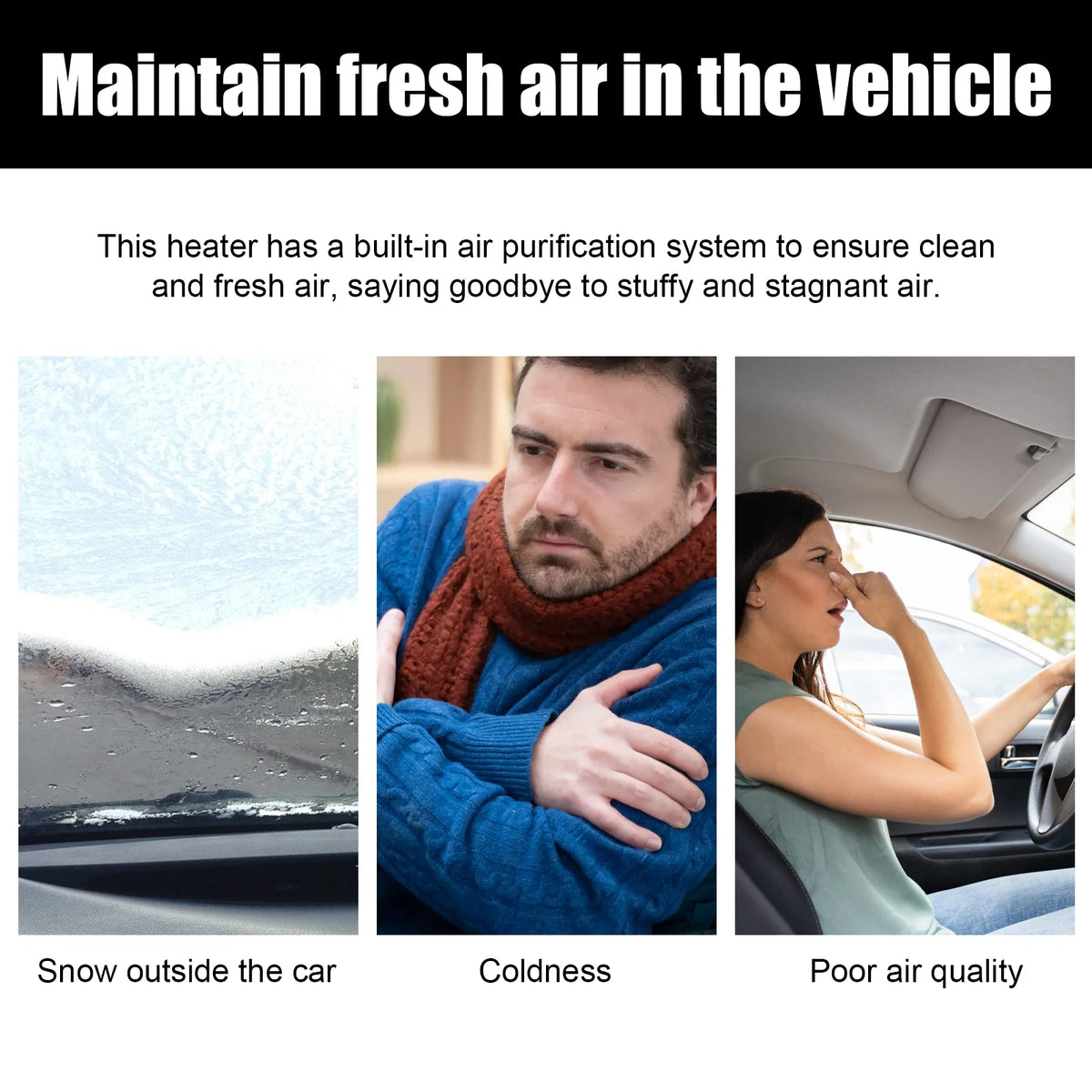 Rayhong Solar Portable Car Interior Ventilator Fan Solar Car Fan Qst