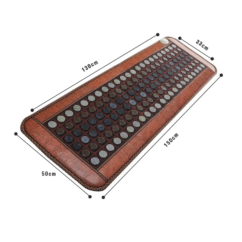 Jade Tourmaline Photon Heating Mat 60×150cm | Hot Stone Pad Heated Stone Mat Qst