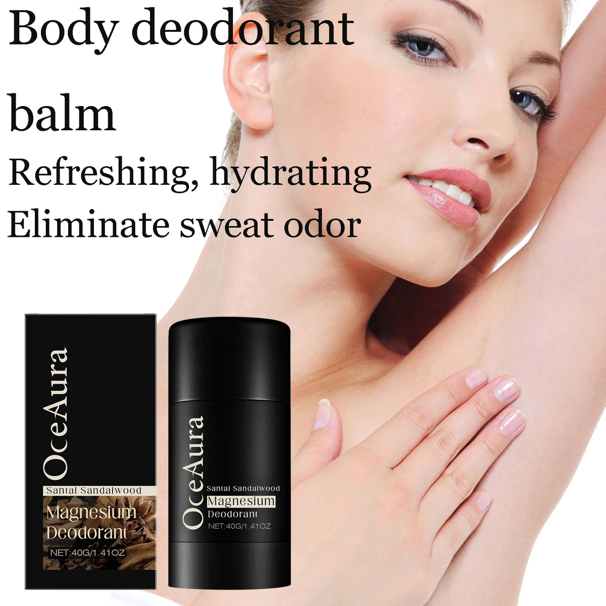 Santal Sandalwood Solid Deodorant Balm – Alcohol-Free Unisex Solid Deodorant Balm Qst