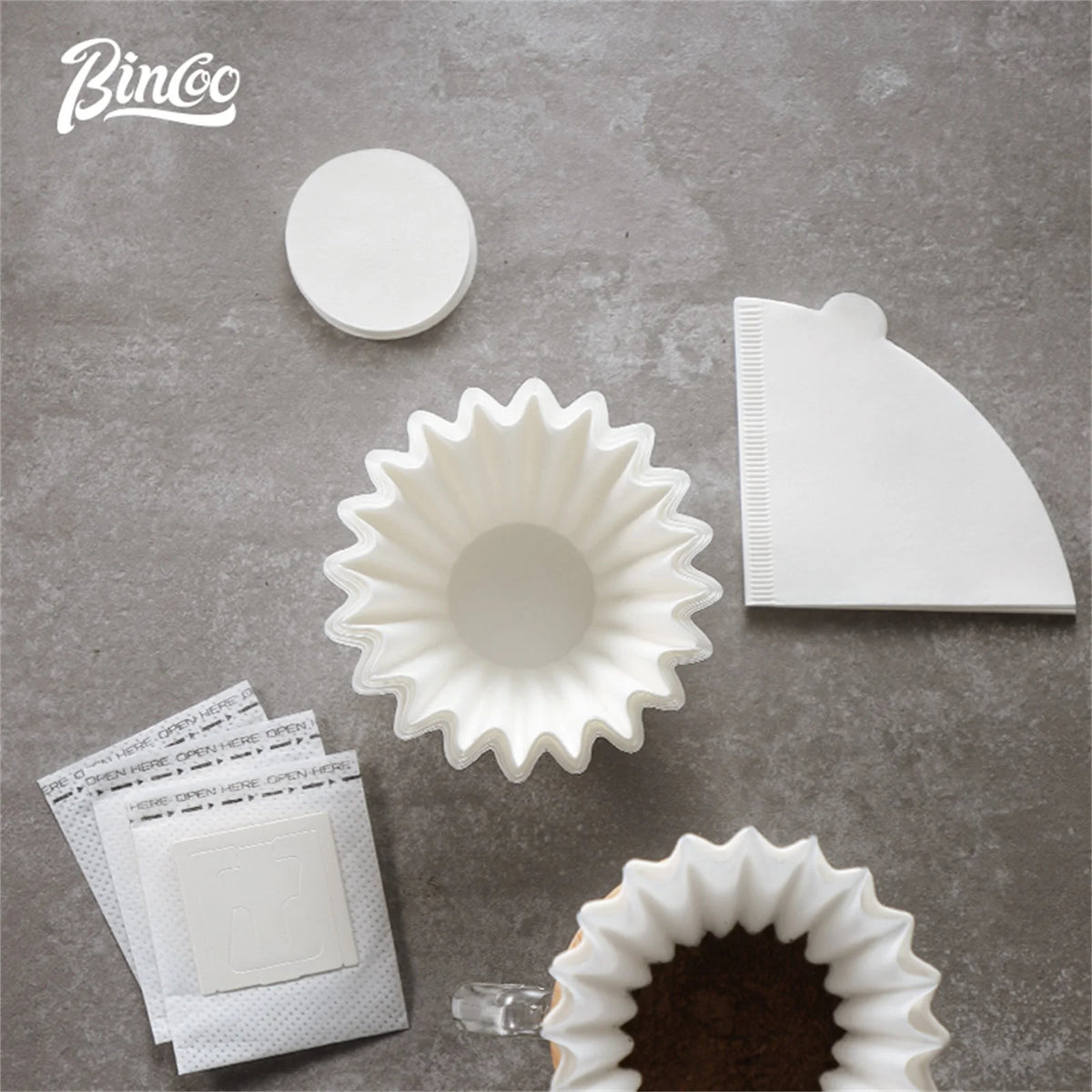 Bincoo Coffee Filter Papers – Round, Cake, Ear & Bowl Shapes Coffee Filter Papers Qst