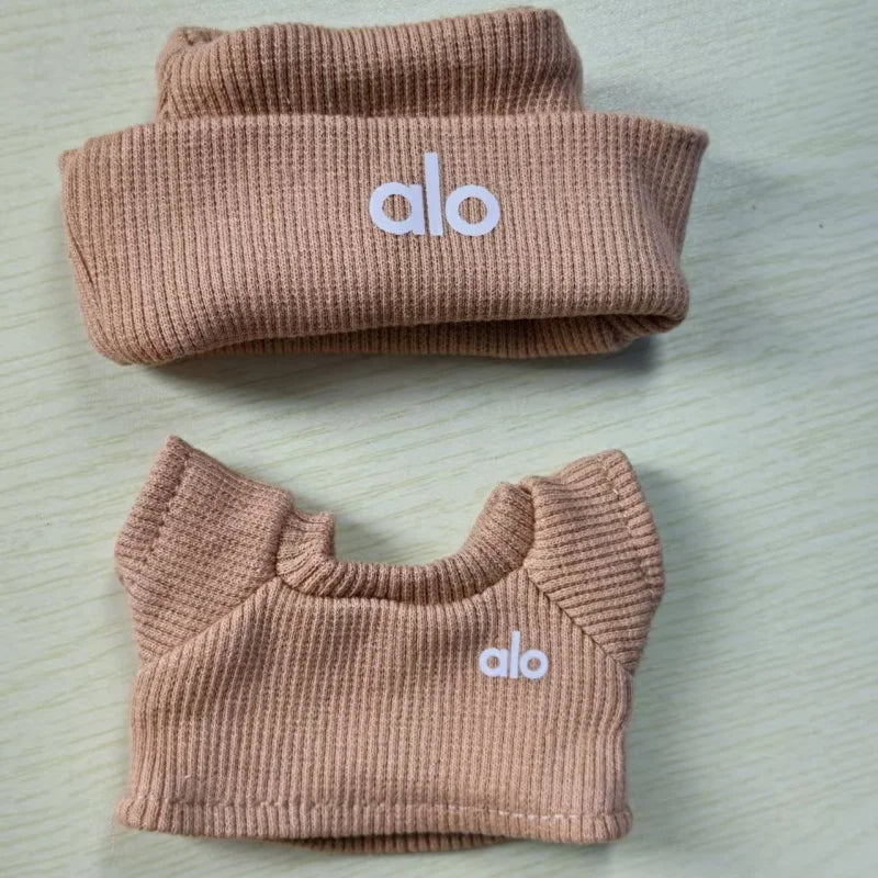 Labubu 15/17cm Doll Outfit Set – Baseball, Sweater & Skirt Doll Clothing Set Qst 04-Beige NO Doll