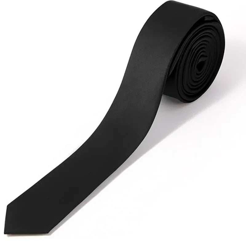 Qme Skinny Tie – Slim Solid Formal Necktie for Men & Women Slim Necktie Qme COLOR1