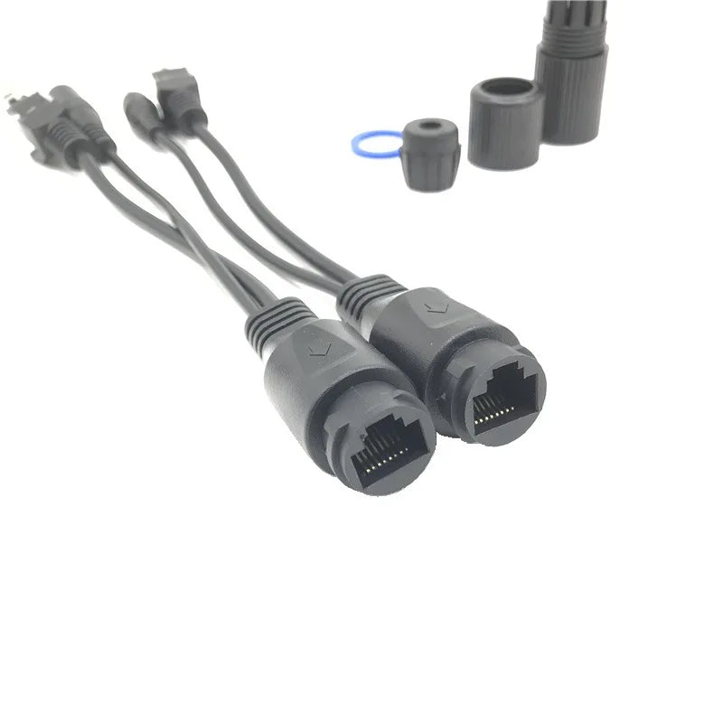 10-Pack Passive POE Splitter Injector RJ45 Cables for IP Cameras POE Splitter Cables Qme
