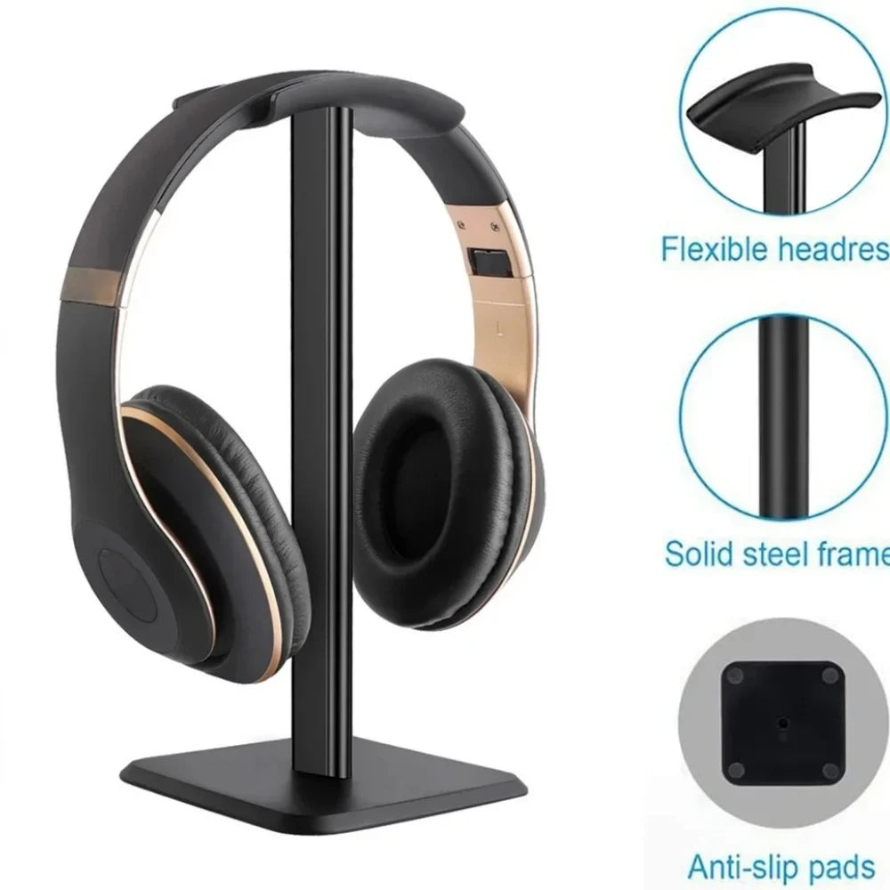Portable Desktop Headphone Stand & Headset Holder | Anti-Slip Headphone Stand Qme