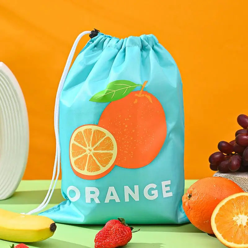Reusable Fruit & Vegetable Insulated Fresh-Keeping Drawstring Bags Food Storage Bags Qst A1