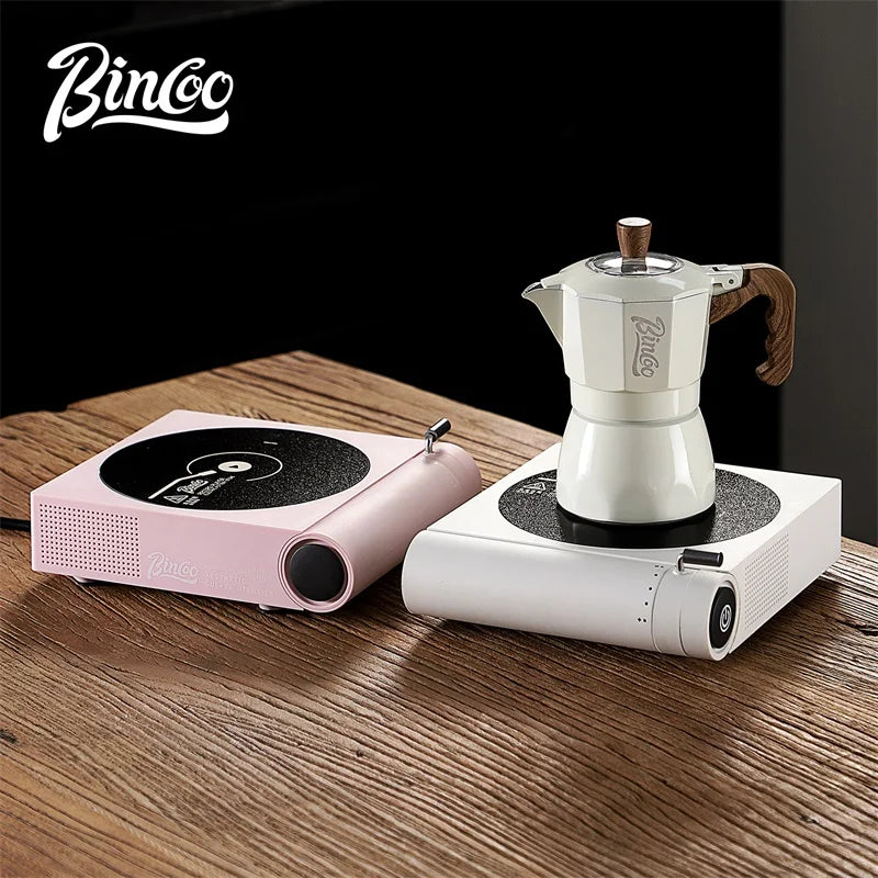 Bincoo Moka Pot & Electric Stove Set – 2 Cup 120ml Espresso Maker Moka Pot Set Qst