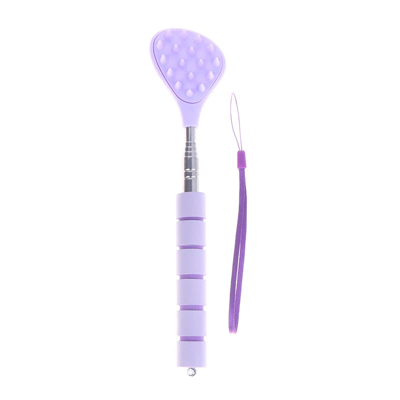 Extendable Cactus Back Scratcher – Retractable Massage Stick Back Scratcher Qst Purple