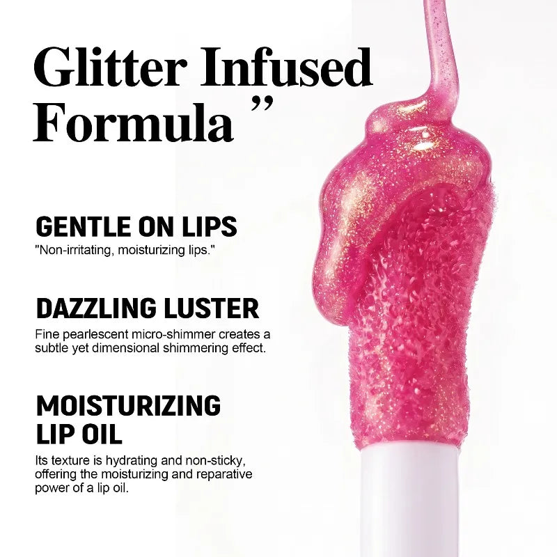 Bowknot Bracelet Keychain Lip Oil Glitter Shine – 4 Colors Glitter Lip Oil Gloss Qme