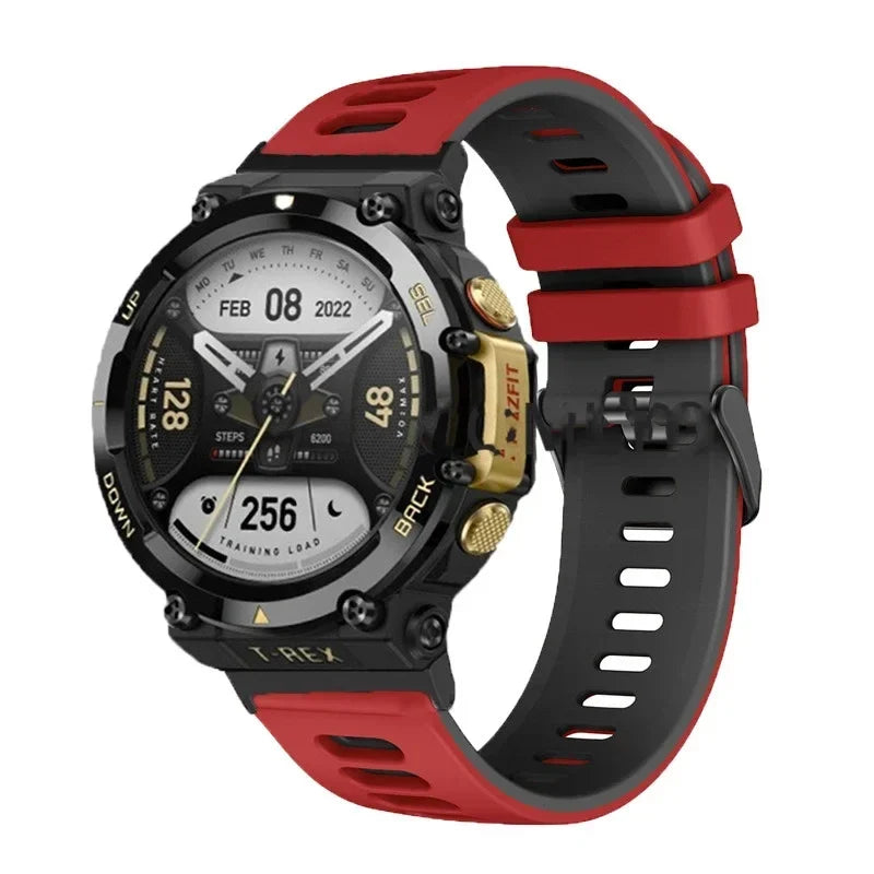 Silicone Sport Watch Band for Amazfit T-Rex 3/2/Pro – 17 Colors Silicone Watch Band Qme