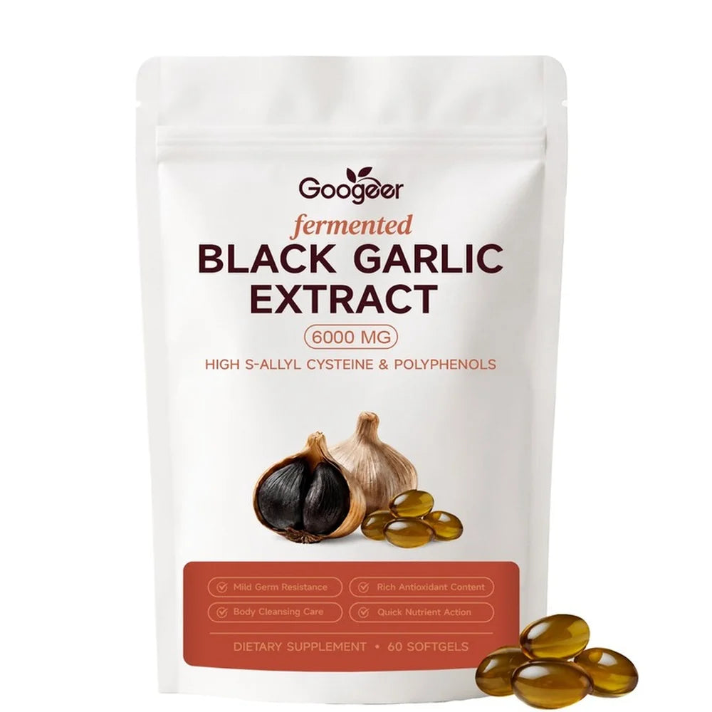 Fermented Black Garlic Extract Softgels – SAC & Polyphenols Herbal Supplement Qst 1 bottle 60 pieces