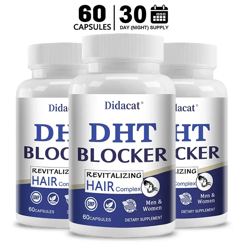 DHT Blocker Hair Growth Supplement – Biotin & Saw Palmetto Hair Growth Supplement Qst 60 count-3bottle