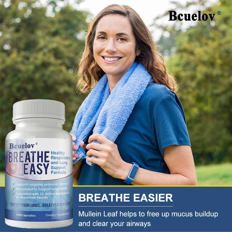 Bcuelov Lung & Bronchial Support Capsules – Vitamin C & K-2 Respiratory Supplement Qst
