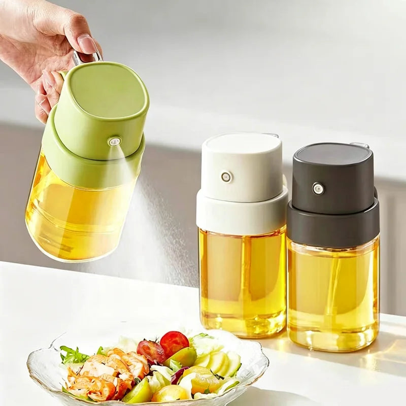 Glass Oil Sprayer Bottle 200ml – Fine Mist Press Dispenser Oil Mister Sprayer Qme