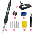 LF 80W Digital Soldering Iron – C/F Temp Display & Calibration Soldering Iron Qme 936H SET1 110V US PLUG