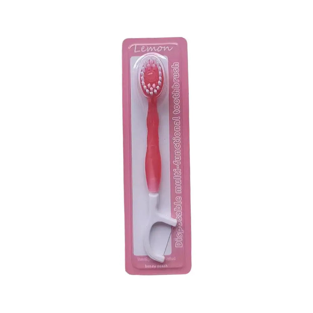 Portable Disposable Travel Toothbrush Set with Toothpaste Disposable Toothbrush Set Qme pink CN