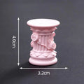 Greek Roman Column Pedestal Candlestick Stand Figurine Decorative Figurine Qme A4