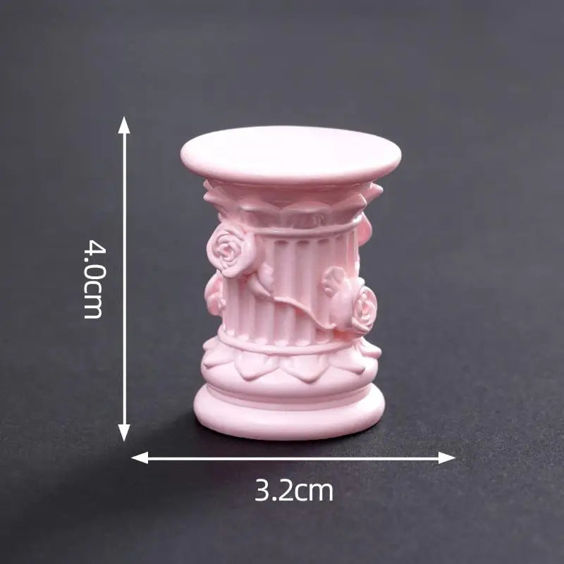 Greek Roman Column Pedestal Candlestick Stand Figurine Decorative Figurine Qme A4