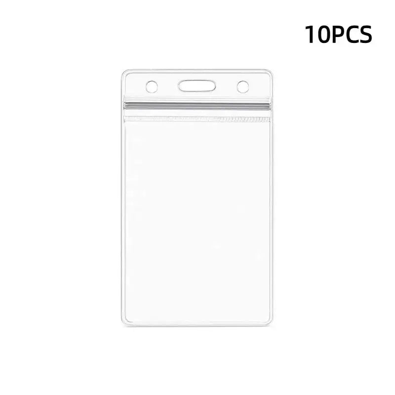 Clear Waterproof ID Badge Holders with Lanyard – Resealable ID Badge Holder Qme B