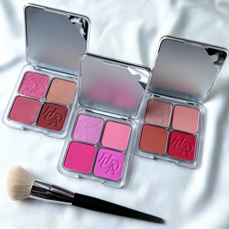 4-Color Matte Blush Palette – Oil Control & Long-Lasting Blush Palette Qst