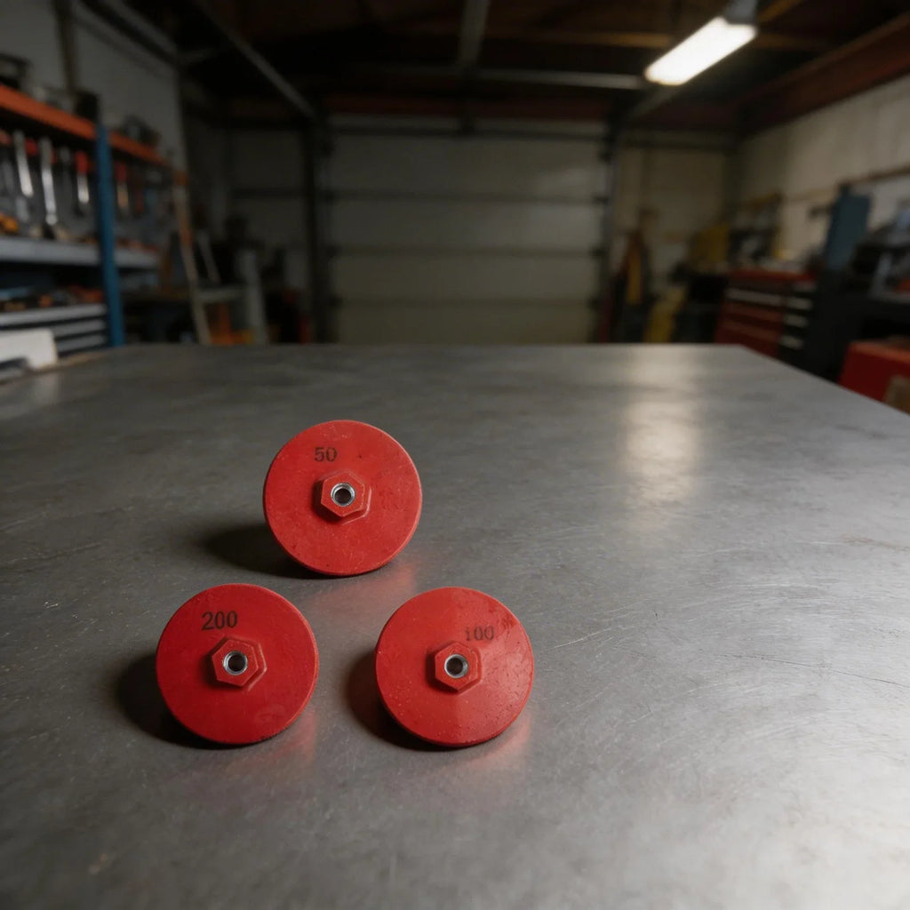 Wet Dry Polishing Discs for Granite & Stone – 3-Pack 50/100/200 Grinding Polishing Discs Qme
