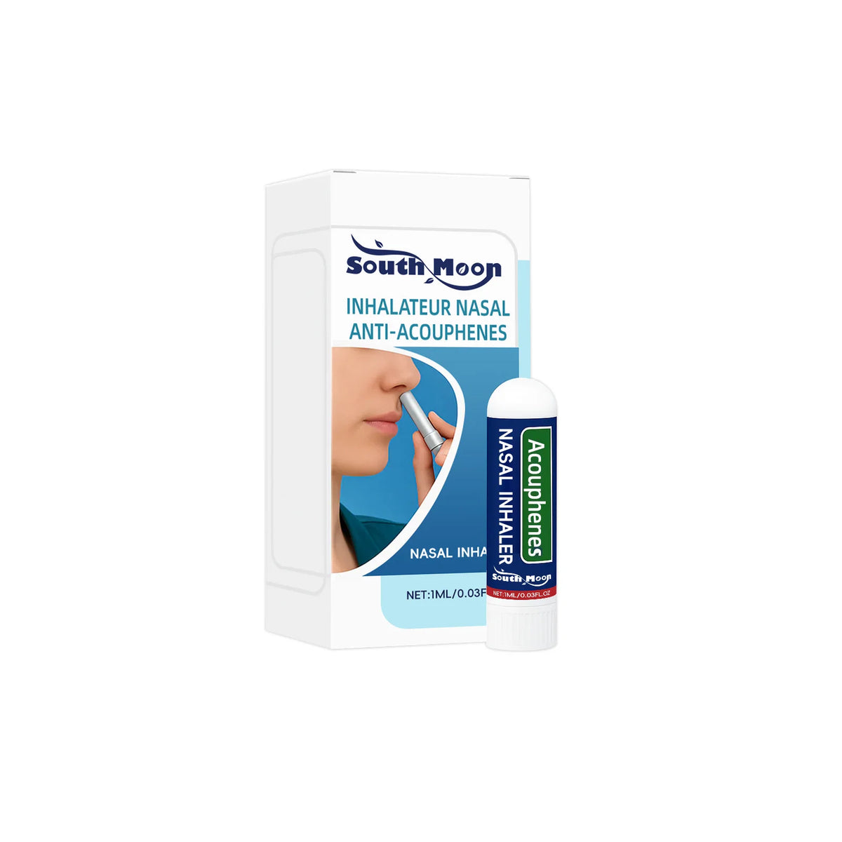 South Moon Natural Nasal Inhaler Stick – Cooling Aromatherapy Aromatherapy Inhaler Qst 1PC Boxed