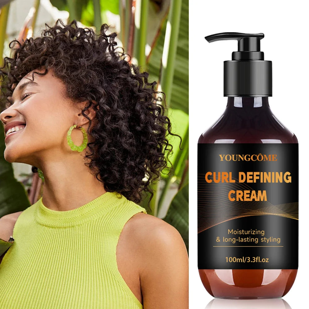 100ml Curly Hair Elastin Cream – Moisturizing Volume Styler Curl Styling Cream Qst