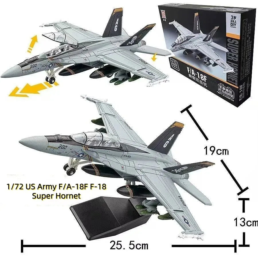 1/72 Scale F/A-18F Super Hornet VF-103 Military Model Toy Scale Model Toy Qme