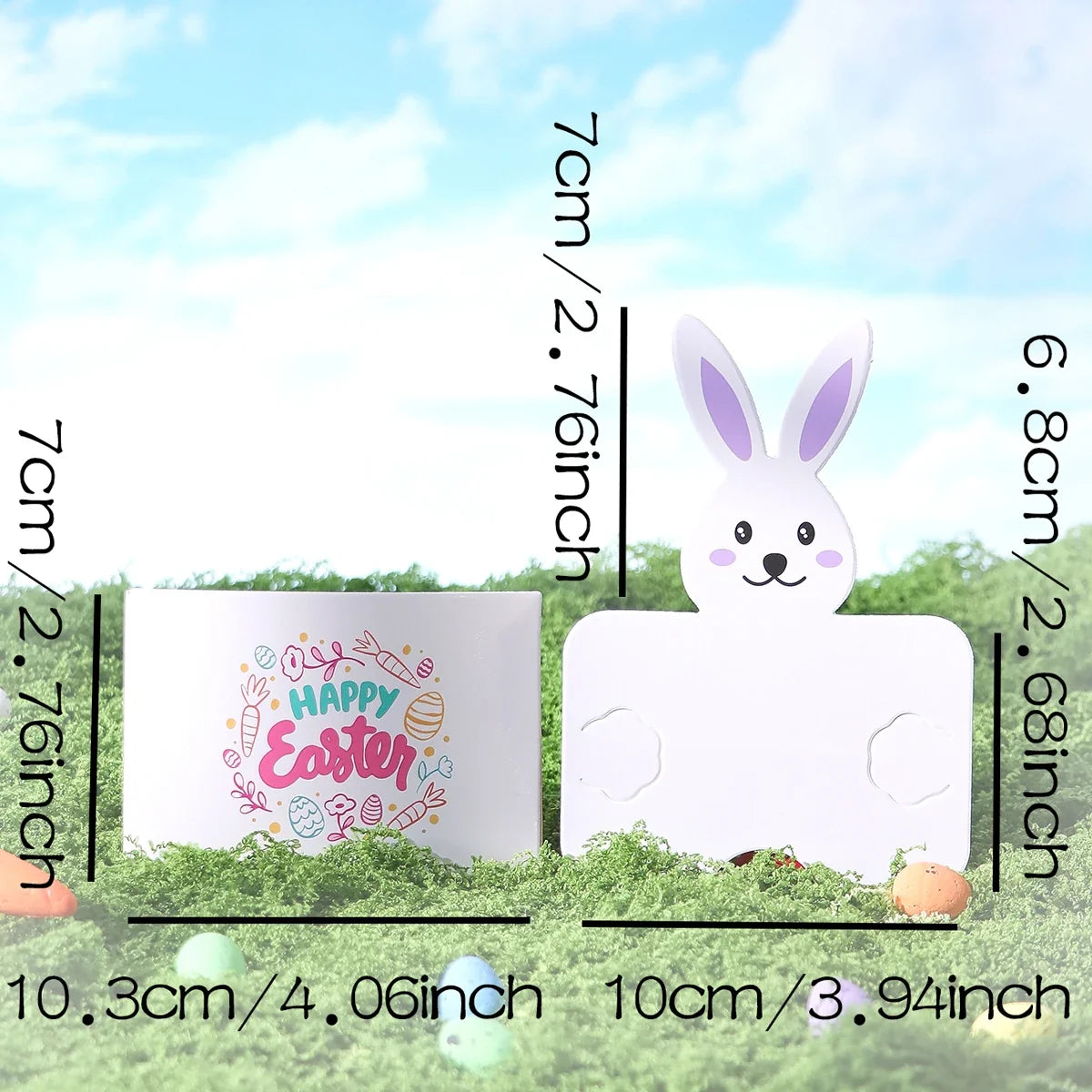 5-Piece Easter Bunny Greeting Cards – Colorful Holiday Party Set Easter Greeting Cards Qme