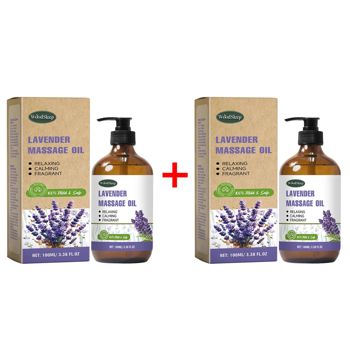 WoodSleep Natural Ginger Massage Oil – Body, Hair & Face Massage Oil Qst Lavender x 2pcs