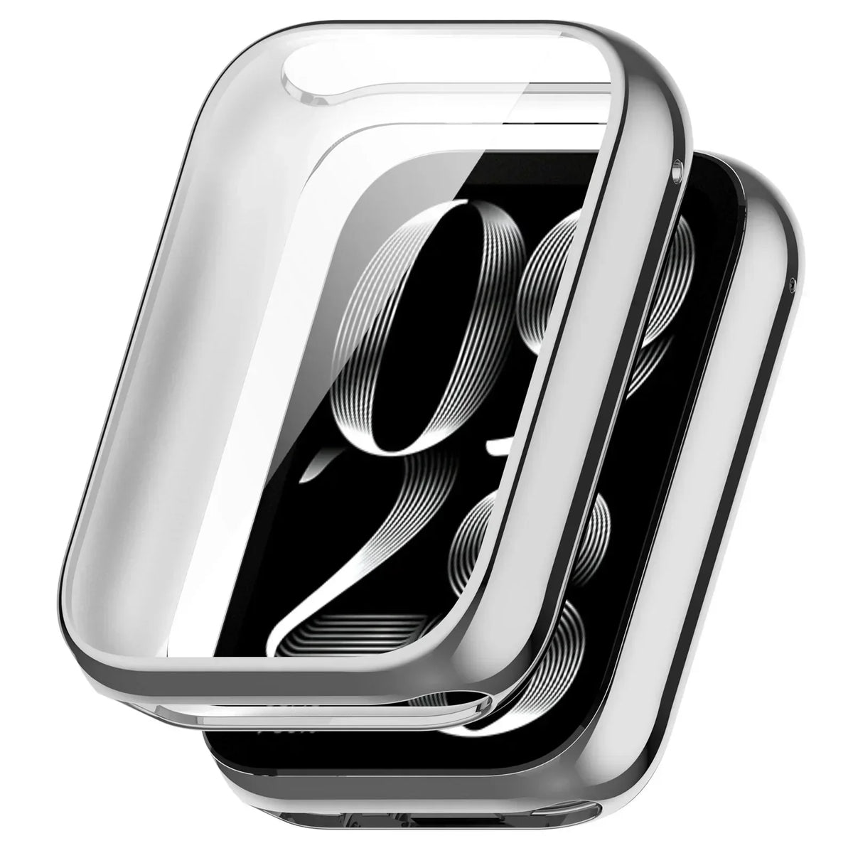 Xiaomi Mi Band 8 Silicone Strap & Protective Case – 31 Colors Smartband Strap & Case Qme Silver Case Mi Band 8 Pro