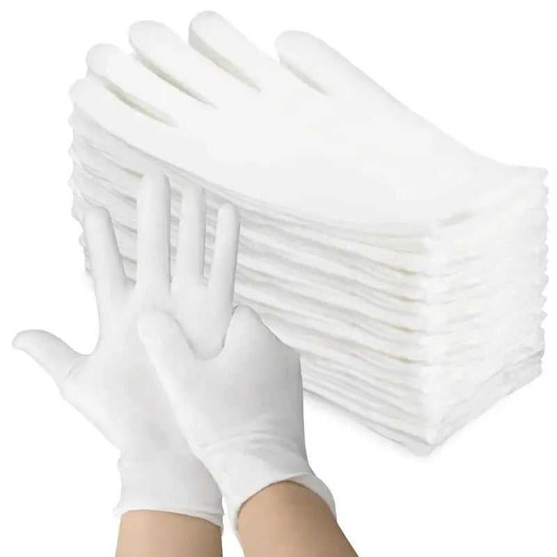White Knit Gloves for Etiquette, Inspection & Cleaning Use Knit Gloves Qst Default Title