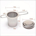 Stainless Steel Mesh Tea Infuser with Lid – Reusable Loose Leaf Tea Infuser Qme B