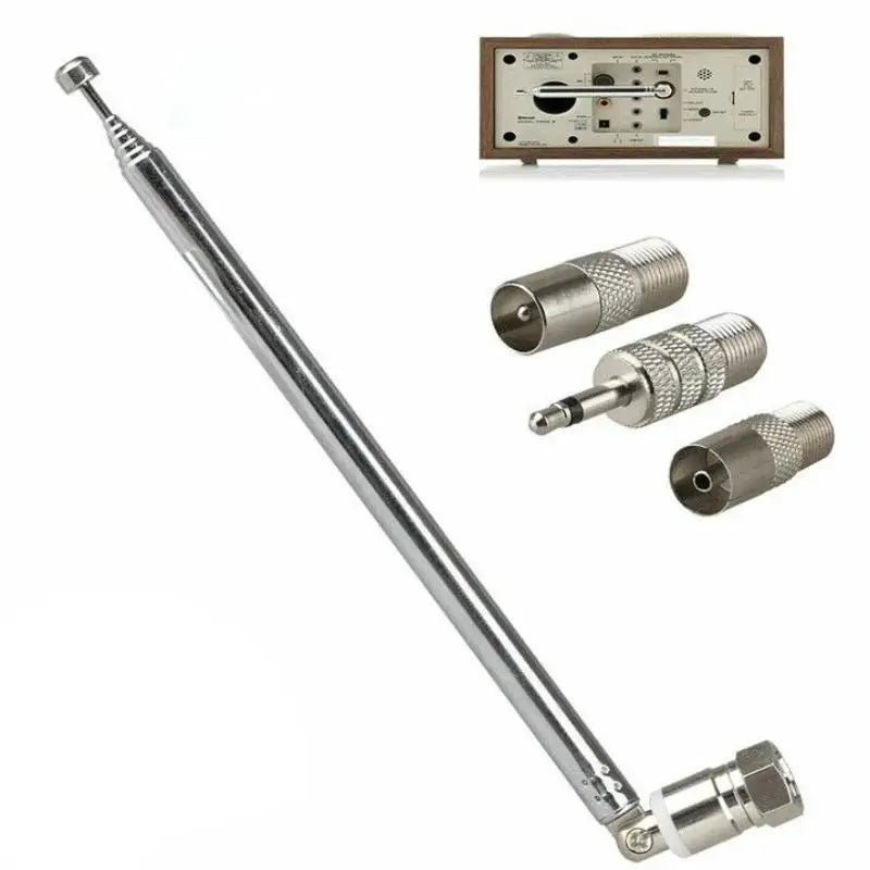 FM Rod Antenna with Adapter for AV Stereo Receiver Amplifier FM Radio Antenna Qme