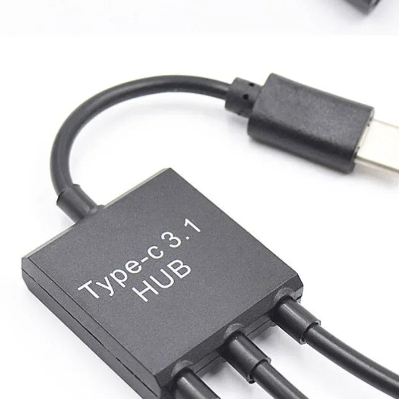Micro USB & USB-C OTG Hub Adapter – Dual USB 2.0 Host USB OTG Hub Adapter Qme