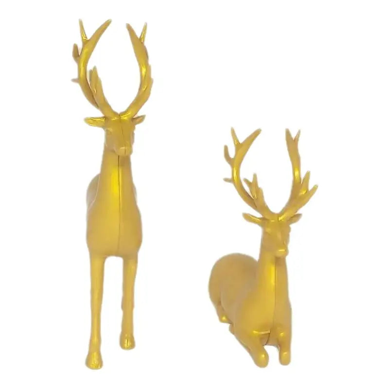 Rustic Christmas Reindeer Table Ornament | Indoor Xmas Decor Christmas Figurine Qme