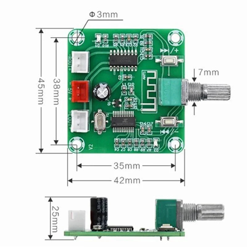 XH-A158 Bluetooth 5.0 Wireless Speaker Amplifier Board Amplifier Board Qme