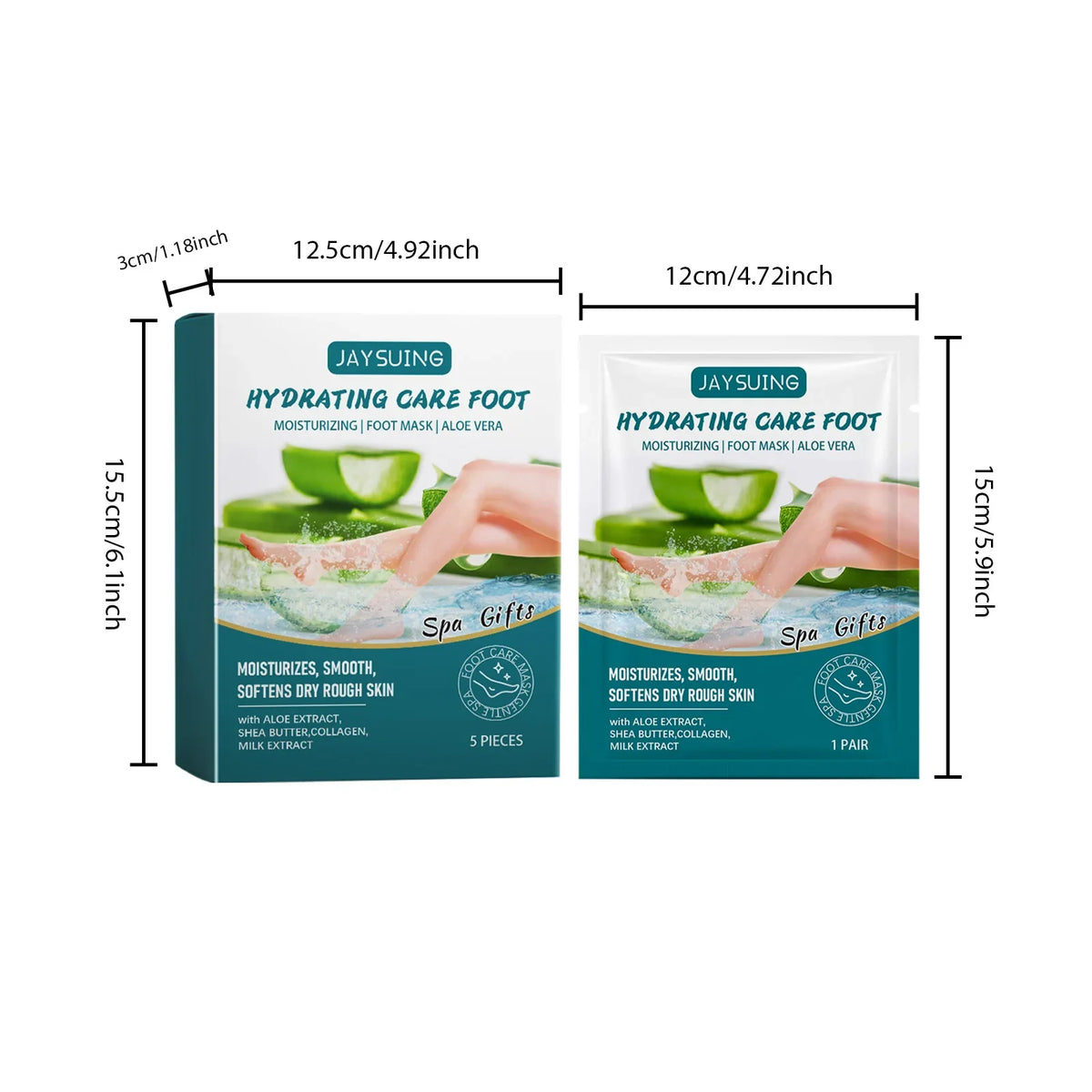 Aloe Vera Exfoliating Foot Mask – Moisturizing & Softening Exfoliating Foot Mask Qme