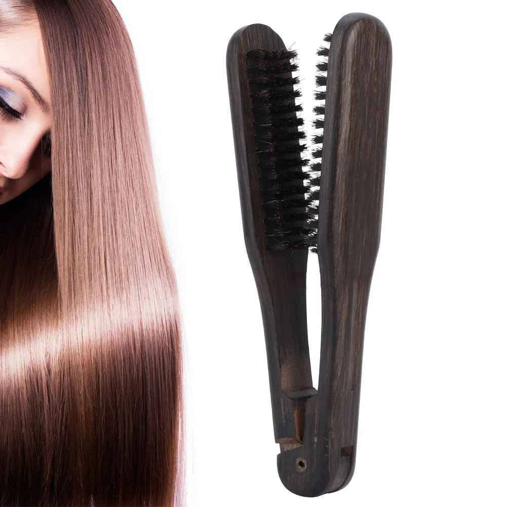 Professional Double Brush Horn Comb – Anti-Static Hair Tool Hair Styling Comb Qme