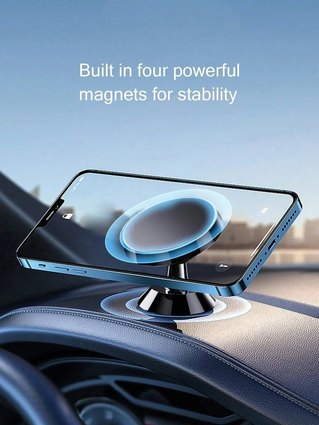 360° Magnetic Car Phone Holder Dashboard Mount | Universal Car Phone Mount Qme