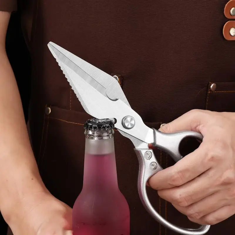 Heavy Duty Kitchen Scissors – Stainless Steel Nonslip Handle Kitchen Scissors Qme
