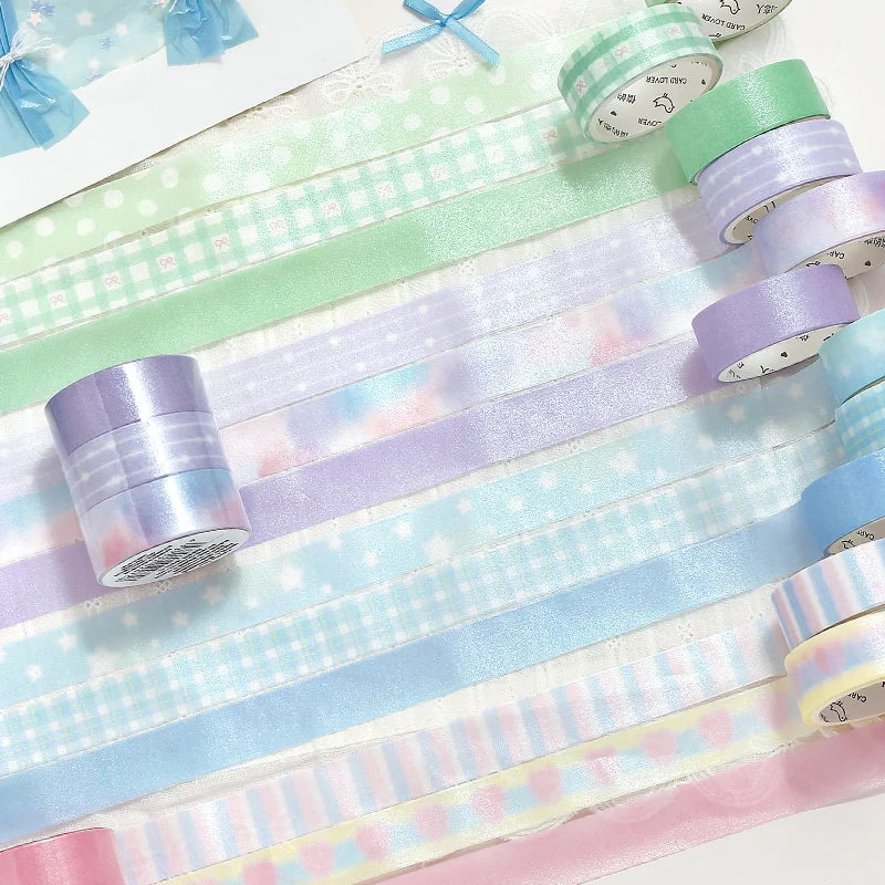 Cartoon Die-Cut Masking Tape for Scrapbooking & Journaling Decorative Craft Tape Qme