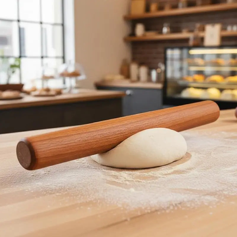 25cm Ebony Wood Rolling Pin – Nonstick Dough & Fondant Roller Wooden Rolling Pin Qst