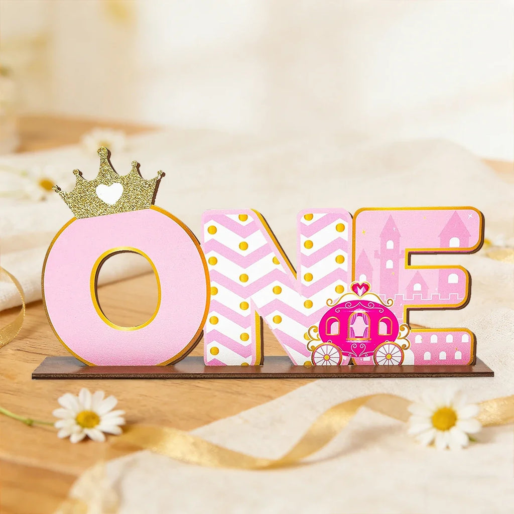 Pink Princess Wooden Desktop Decoration – Crown & Carriage Wooden Desktop Decor Qme Default Title