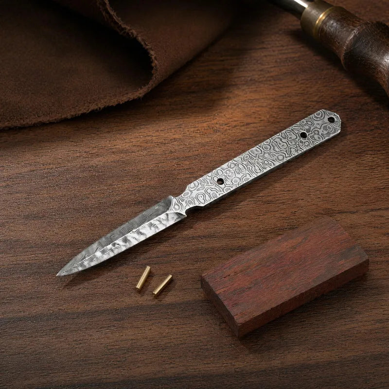 Swayboo Damascus Steel Tea Knife Blank – DIY Tea Cake Tool Tea Knife Blank Qst